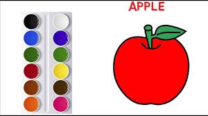 Dạy trẻ vẽ và tô màu quả táo