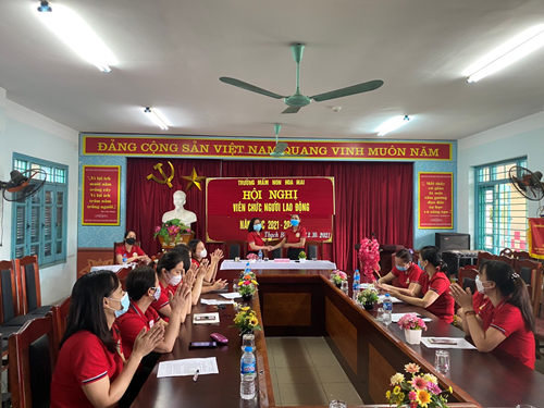 Hội nghị cán bộ công chức, viên chức năm học 2021- 2022 của Trường Mầm non Hoa Mai