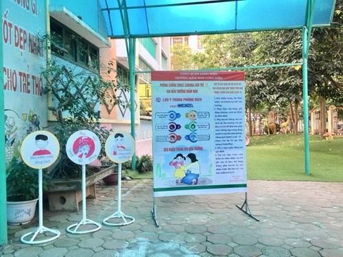 Trường mầm non Long Biên với công tác tuyên truyền, vệ sinh phòng chống dịch bệnh chuẩn bị cho năm học mới 2020 - 2021