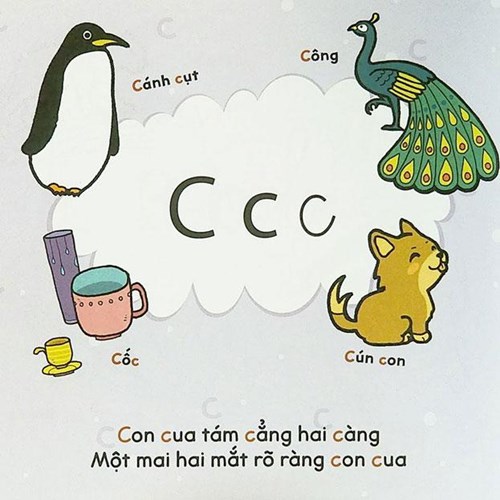 Bài thơ ôn dạy bé ôn luyện chữ c