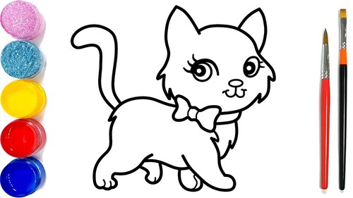 Cách vẽ con mèo ngộ nghĩnh