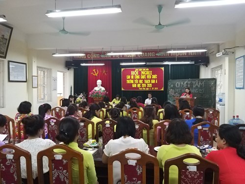 Trường tiểu học Thạch Bàn A tổ chức thành công  Hội nghị CBCCVC năm học 2019-2020